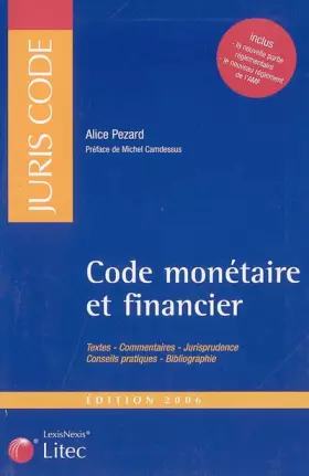 Couverture du produit · Code monétaire et financier (ancienne édition)