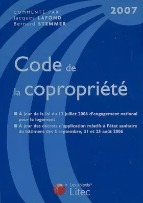 Couverture du produit · Code de la copropriété 2007 (ancienne édition)