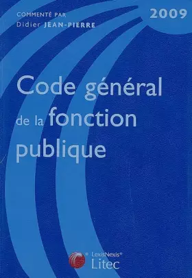 Couverture du produit · Code général de la fonction publique 2009