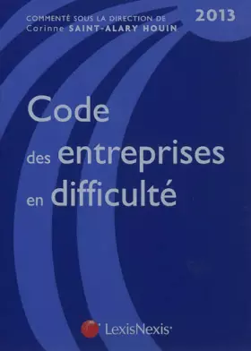 Couverture du produit · Code des entreprises en difficulté 2013