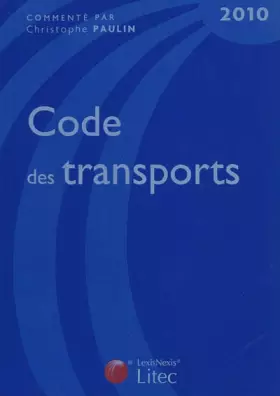 Couverture du produit · Code des transports 2010