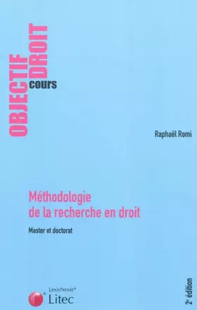Couverture du produit · Méthodologie de la recherche en droit.