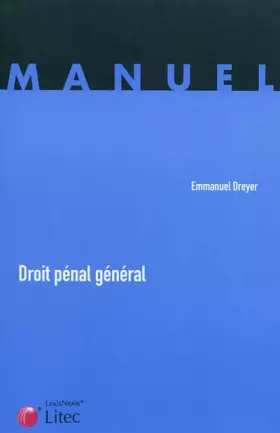 Couverture du produit · Droit pénal général