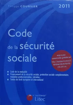 Couverture du produit · Code de la sécurité sociale 2011