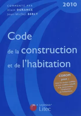 Couverture du produit · Code de la construction et de l'habitation 2010