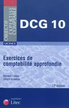 Couverture du produit · Exercices de comptabilité approfondie DCG 10