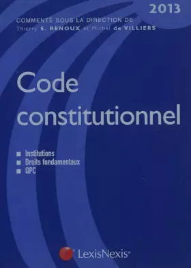 Couverture du produit · Code constitutionnel 2013