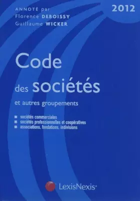 Couverture du produit · Code des sociétés et autres groupements 2012