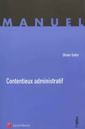 Couverture du produit · Contentieux administratif