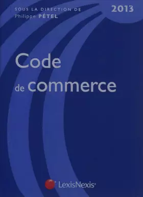 Couverture du produit · Code de commerce 2013
