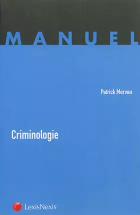 Couverture du produit · Criminologie