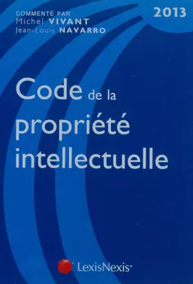 Couverture du produit · Code de la propriété intellectuelle 2013