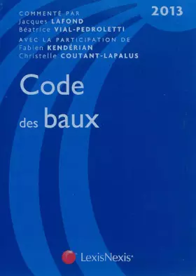 Couverture du produit · Code des baux 2013