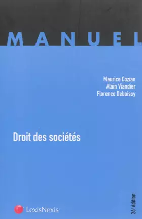 Couverture du produit · Droit des sociétés