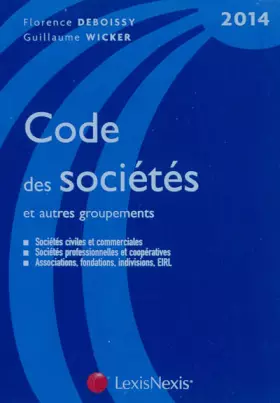 Couverture du produit · Code des sociétés et autres groupements 2014