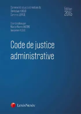 Couverture du produit · Code de justice administrative
