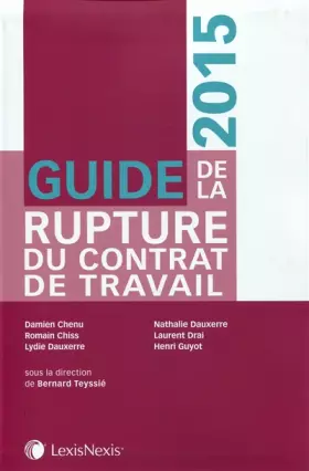 Couverture du produit · Guide de la rupture du contrat de travail