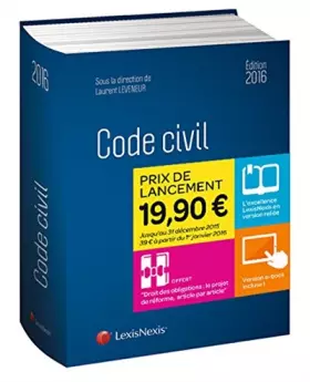 Couverture du produit · Code civil 2016