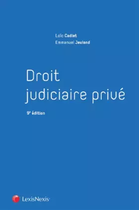 Couverture du produit · Droit judiciaire privé