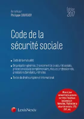 Couverture du produit · Code de la sécurité sociale 2017