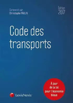Couverture du produit · Code des transports 2017