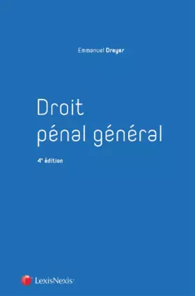 Couverture du produit · Droit pénal général