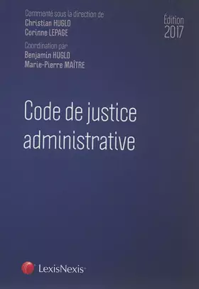Couverture du produit · Code de justice administrative 2017