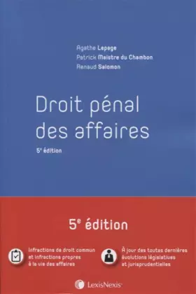 Couverture du produit · Droit pénal des affaires
