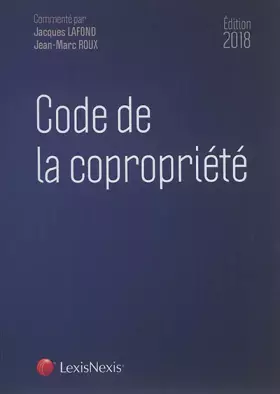 Couverture du produit · Code de la copropriété 2018