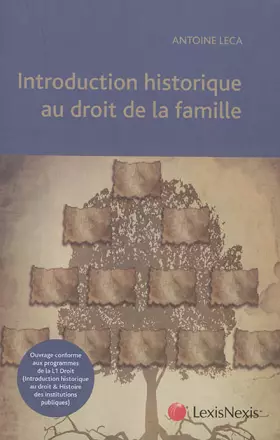 Couverture du produit · Introduction historique au droit de la famille