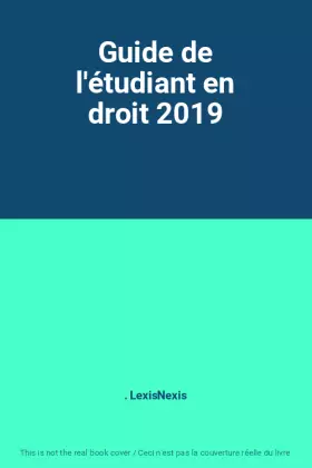 Couverture du produit · Guide de l'étudiant en droit 2019