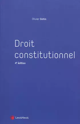 Couverture du produit · Droit constitutionnel