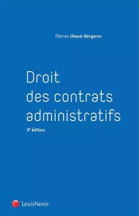 Couverture du produit · Droit des contrats administratifs