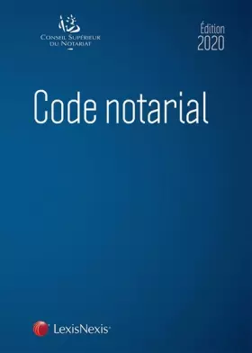 Couverture du produit · Code notarial 2020