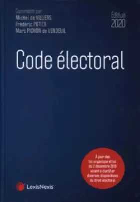 Couverture du produit · code electoral 2020