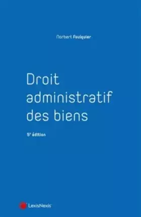 Couverture du produit · droit administratif des biens