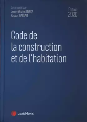 Couverture du produit · Code de la construction et de l'habitation 2020