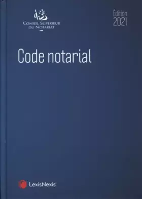 Couverture du produit · Code notarial 2021