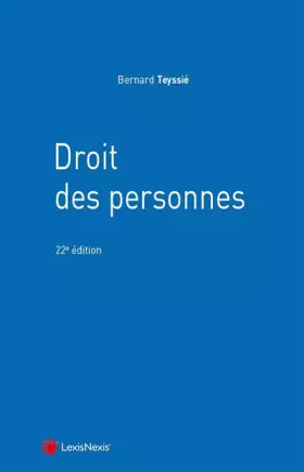 Couverture du produit · Droit des personnes