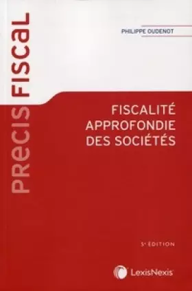 Couverture du produit · Fiscalité approfondie des sociétés
