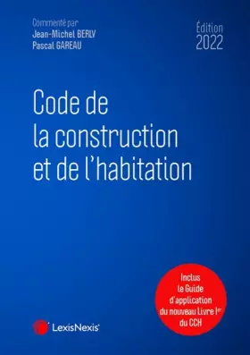 Couverture du produit · code de la construction et de l habitation 2022