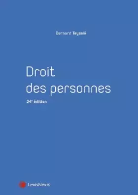 Couverture du produit · Droit des personnes