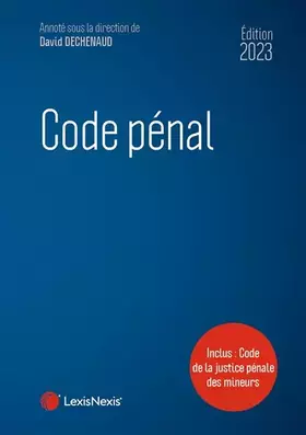 Couverture du produit · Code pénal 2023