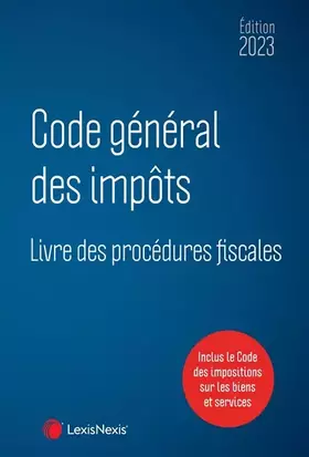 Couverture du produit · Code général des impôts 2023