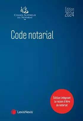 Couverture du produit · Code notarial 2024
