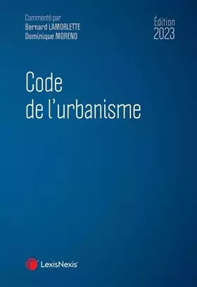 Couverture du produit · Code de l'urbanisme 2023