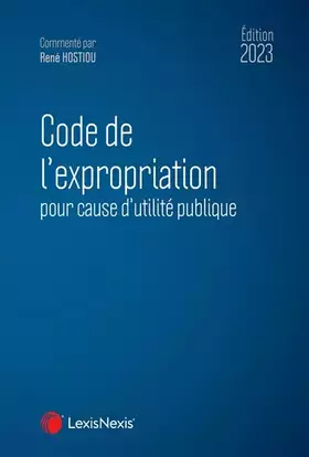 Couverture du produit · Code de l'expropriation 2023