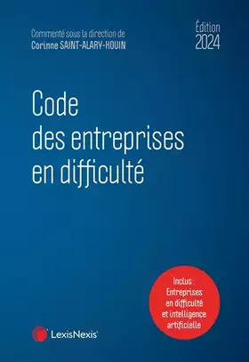 Couverture du produit · Code des entreprises en difficulté 2024