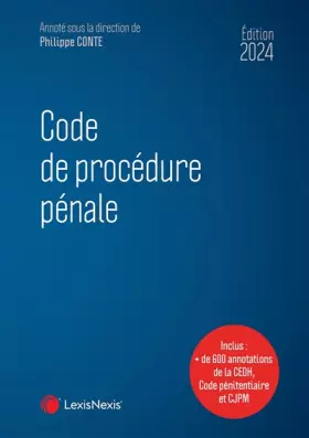 Couverture du produit · Code de procédure pénale 2024