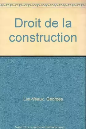 Couverture du produit · Droit de la construction